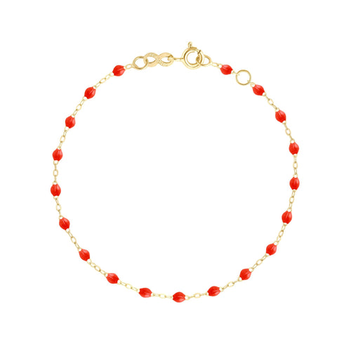 Gigi Clozeau - Bracelet corail Classique Gigi, or jaune, 19 cm