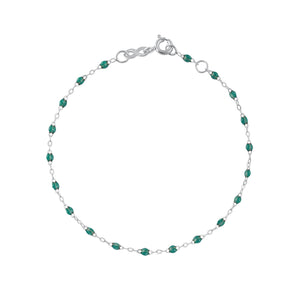 Gigi Clozeau - Bracelet émeraude Classique Gigi, or blanc, 15 cm