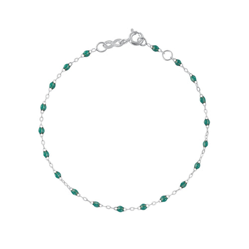 Gigi Clozeau - Bracelet émeraude Classique Gigi, or blanc, 19 cm