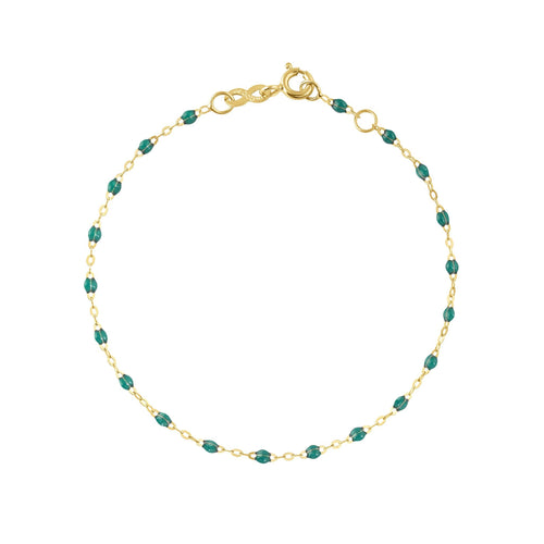 Gigi Clozeau - Bracelet émeraude Classique Gigi, or jaune, 15 cm
