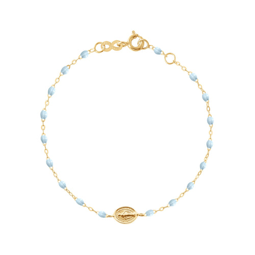 Gigi Clozeau - Bracelet enfant bleu layette Madone or jaune, 15 cm