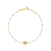 Gigi Clozeau - Bracelet enfant jade Madone or jaune, 15 cm