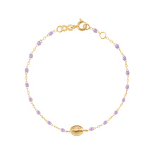 Gigi Clozeau - Bracelet enfant parme Madone or jaune, 15 cm