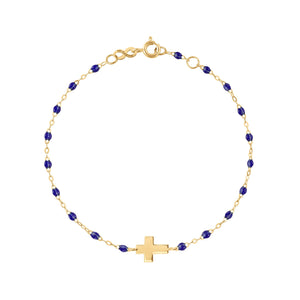 Gigi Clozeau - Bracelet enfant prusse Croix, or jaune, 15 cm