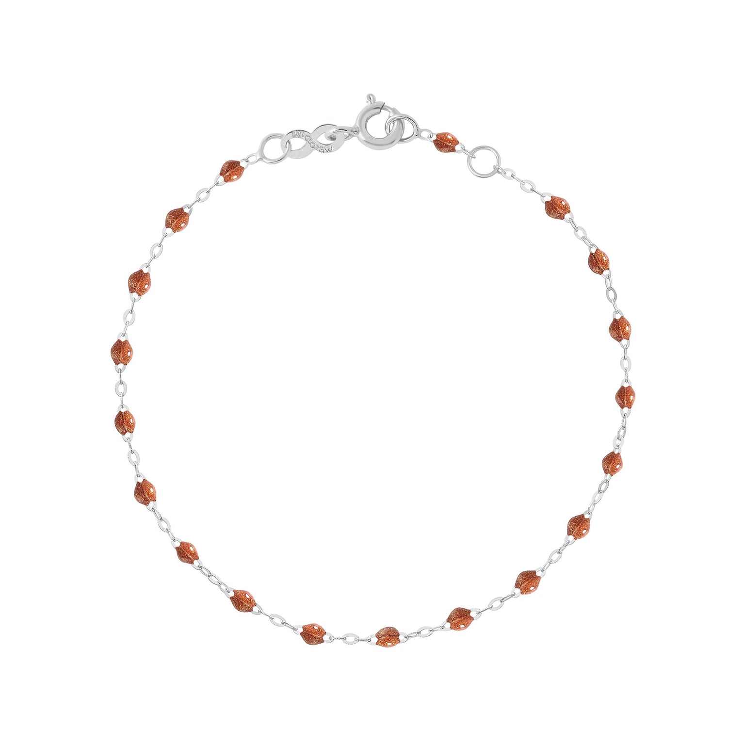 Gigi Clozeau - Bracelet fauve Classique Gigi, or blanc, 15 cm