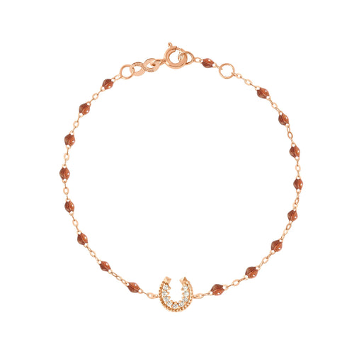 Gigi Clozeau - Bracelet fauve Fer à cheval, diamants, or rose, 17 cm