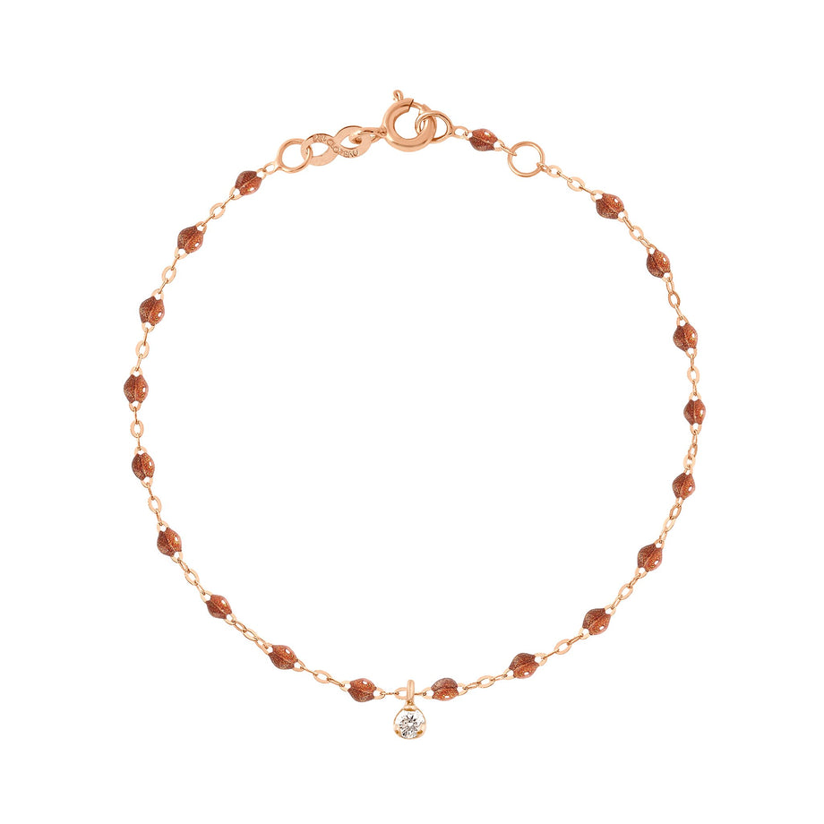 Gigi Clozeau - Bracelet fauve Gigi Suprême, or rose, 1 diamant, 17 cm