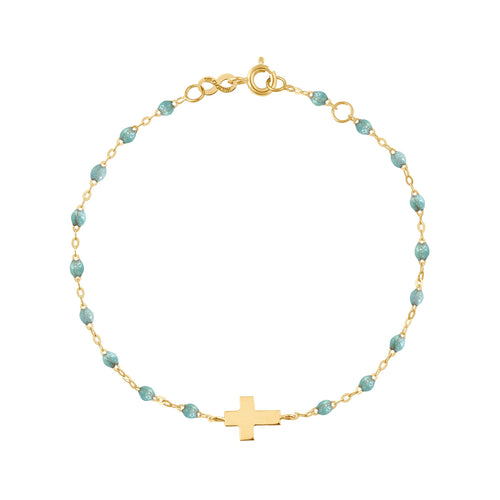 Gigi Clozeau - Bracelet glacier Croix, or jaune, 17cm