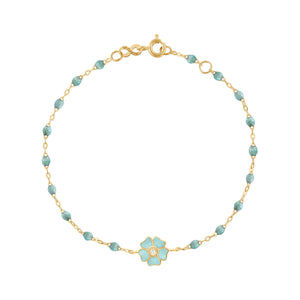 Gigi Clozeau - Bracelet glacier Fleur, diamant, or jaune, 17 cm