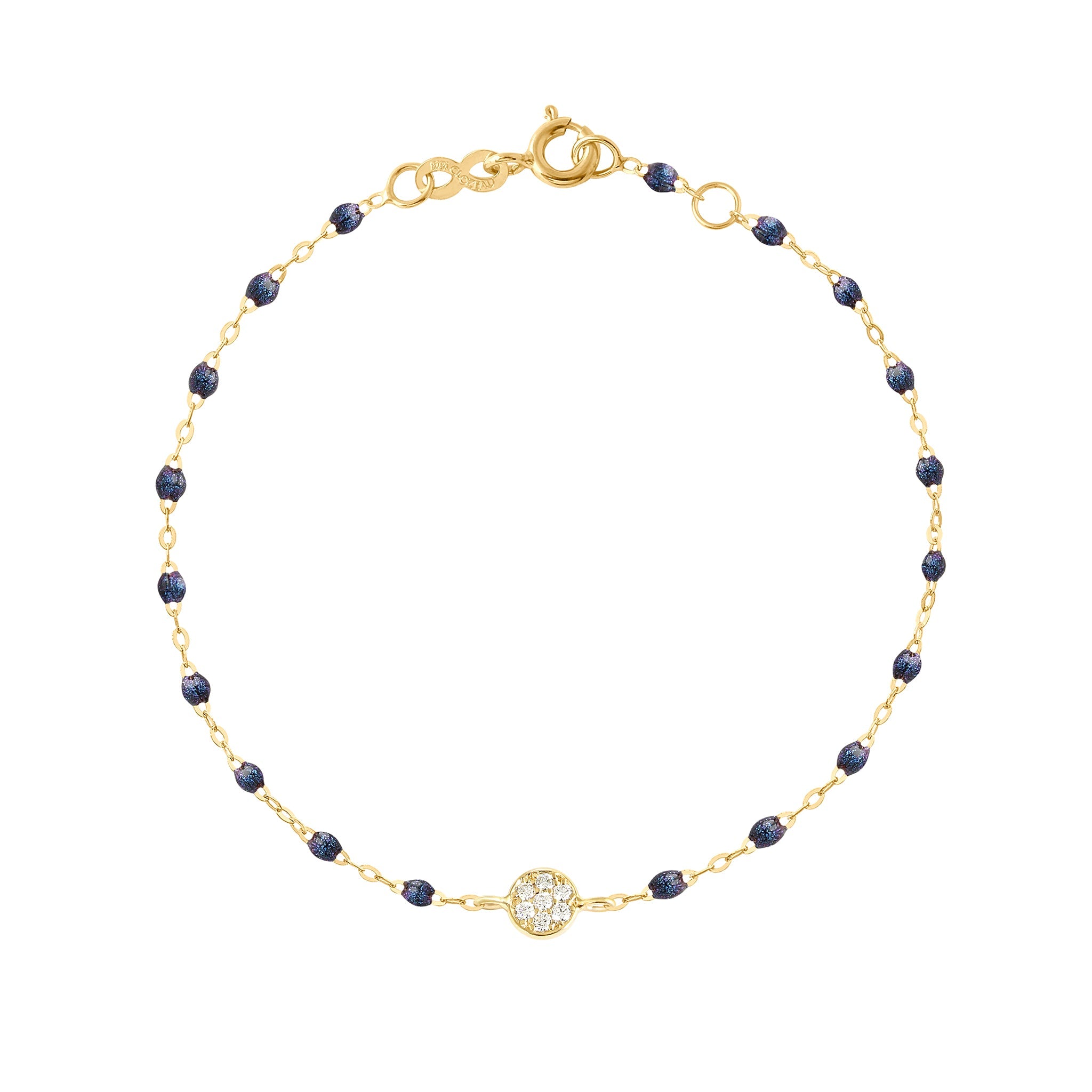 Gigi Clozeau - Bracelet Ice Puce diamants, or jaune, 17 cm