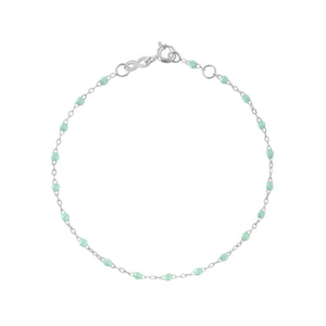 Gigi Clozeau - Bracelet jade Classique Gigi, or blanc, 19 cm