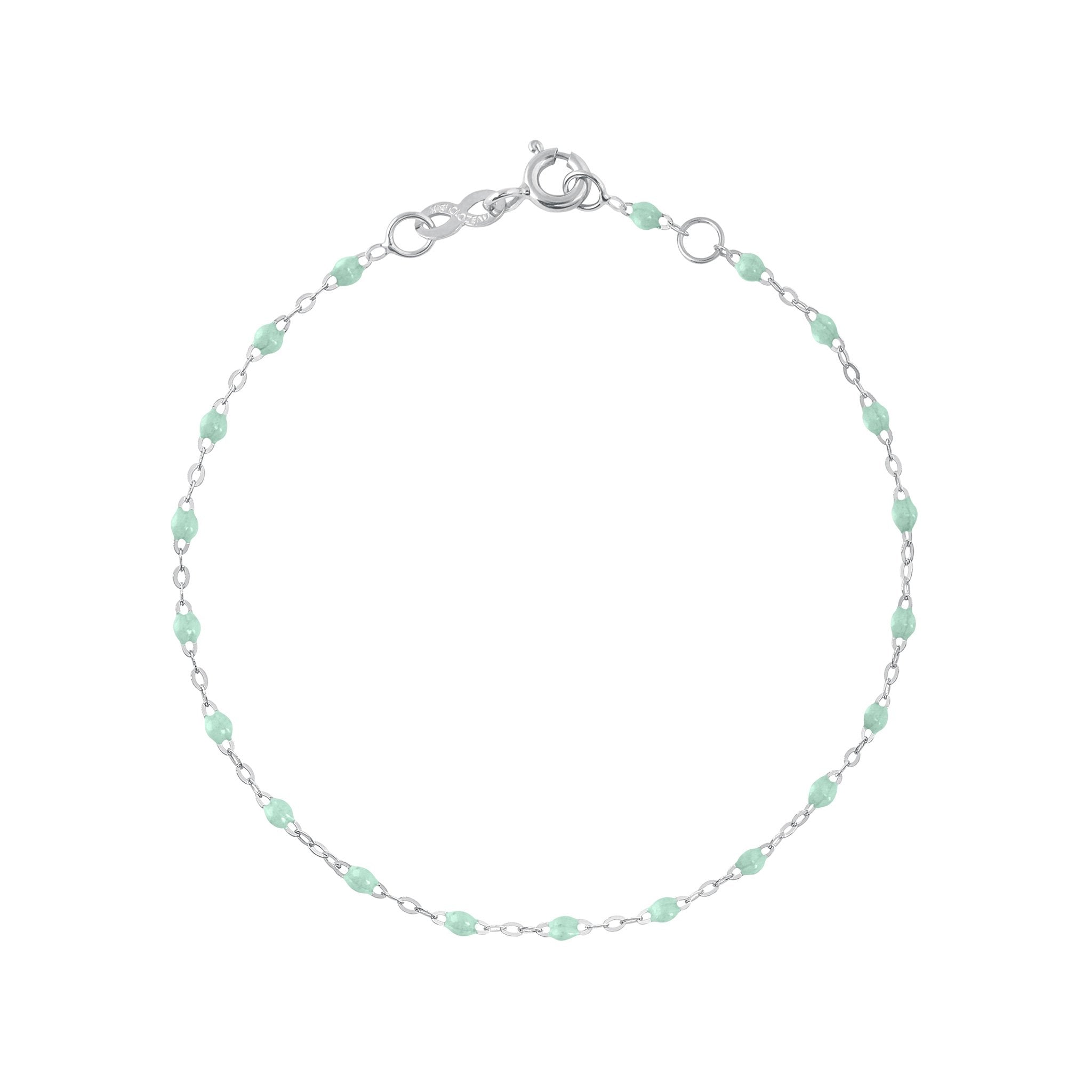 Gigi Clozeau - Bracelet jade Classique Gigi, or blanc, 18 cm
