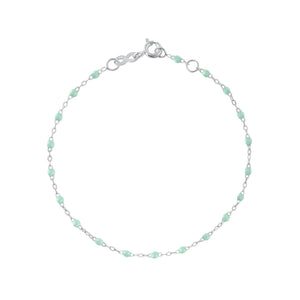 Gigi Clozeau - Bracelet jade Classique Gigi, or blanc, 18 cm