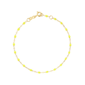 Gigi Clozeau - Bracelet jaune fluo Classique Gigi, or jaune, 17 cm