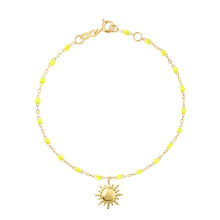 Gigi Clozeau - Bracelet jaune fluo Soleil, or jaune, 17 cm