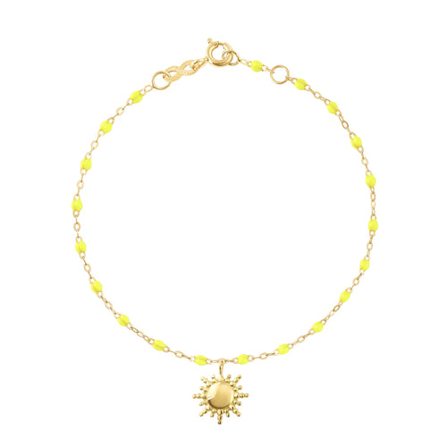 Gigi Clozeau - Bracelet jaune fluo Soleil, or jaune, 17 cm