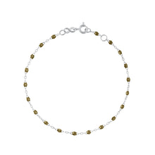 Gigi Clozeau - Bracelet kaki Classique Gigi, or blanc, 19 cm