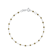 Gigi Clozeau - Bracelet kaki Classique Gigi, or blanc, 18 cm