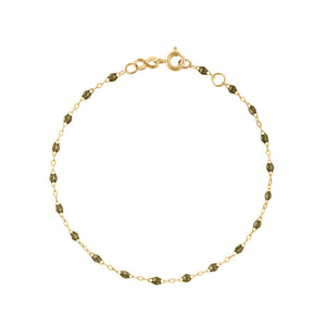 Gigi Clozeau - Bracelet kaki Classique Gigi, or jaune, 17 cm