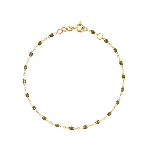Gigi Clozeau - Bracelet kaki Classique Gigi, or jaune, 15 cm