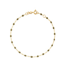 Gigi Clozeau - Bracelet kaki Classique Gigi, or jaune, 18 cm