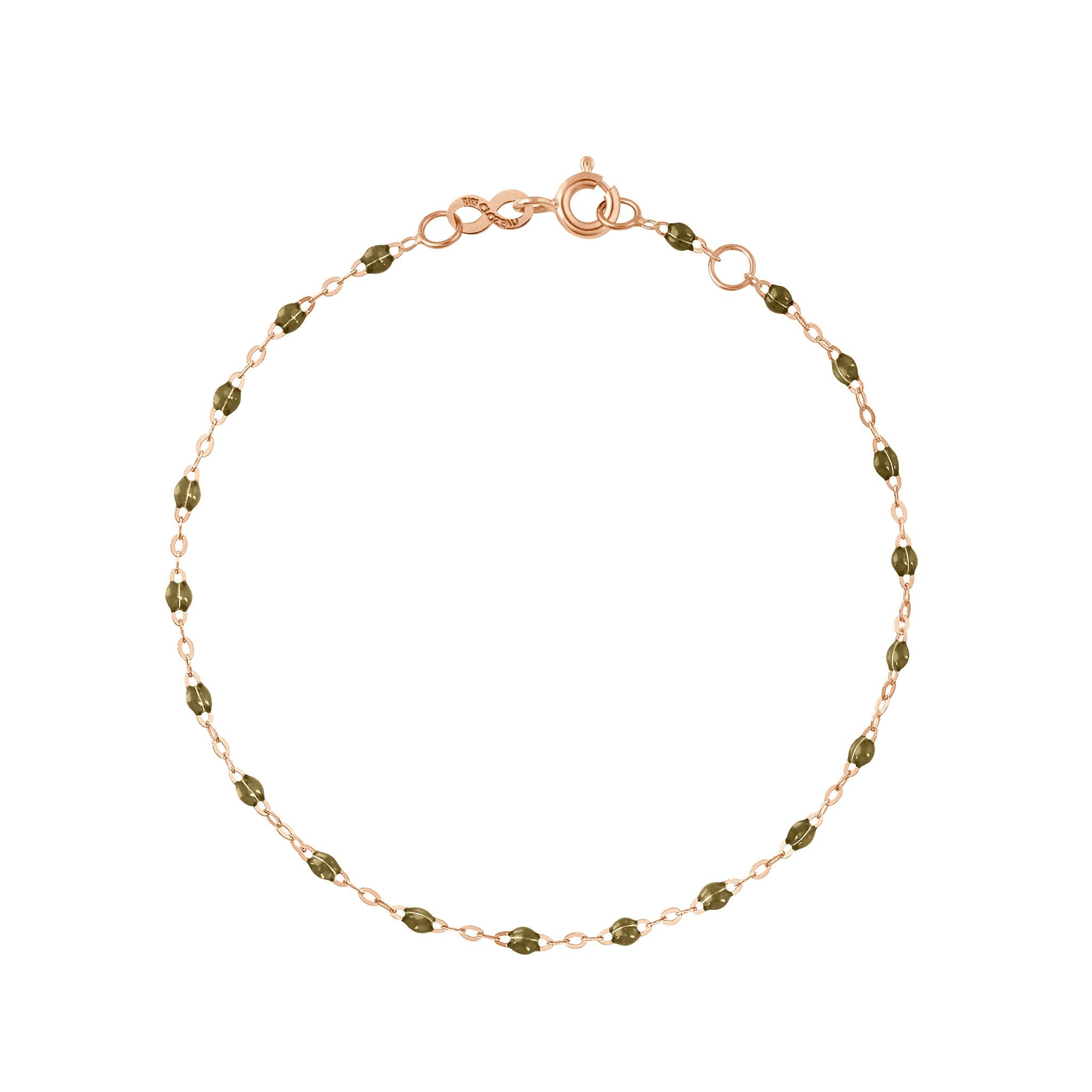 Gigi Clozeau - Bracelet kaki Classique Gigi, or rose, 15 cm