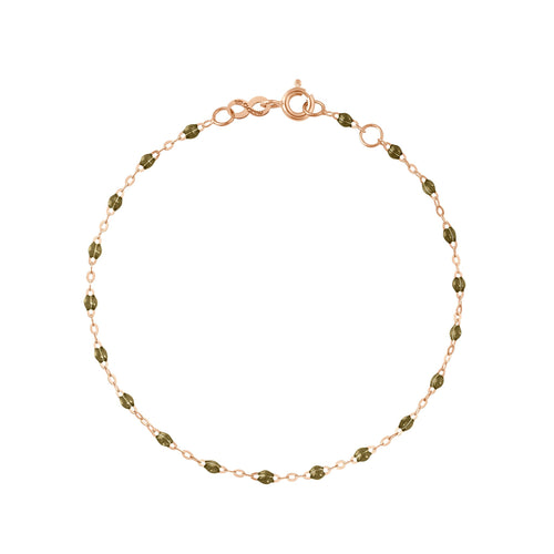 Gigi Clozeau - Bracelet kaki Classique Gigi, or rose, 15 cm