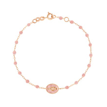 Gigi Clozeau - Bracelet Madone résine blush, or rose, 17 cm