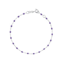 Gigi Clozeau - Bracelet mauve Classique Gigi, or blanc, 15 cm