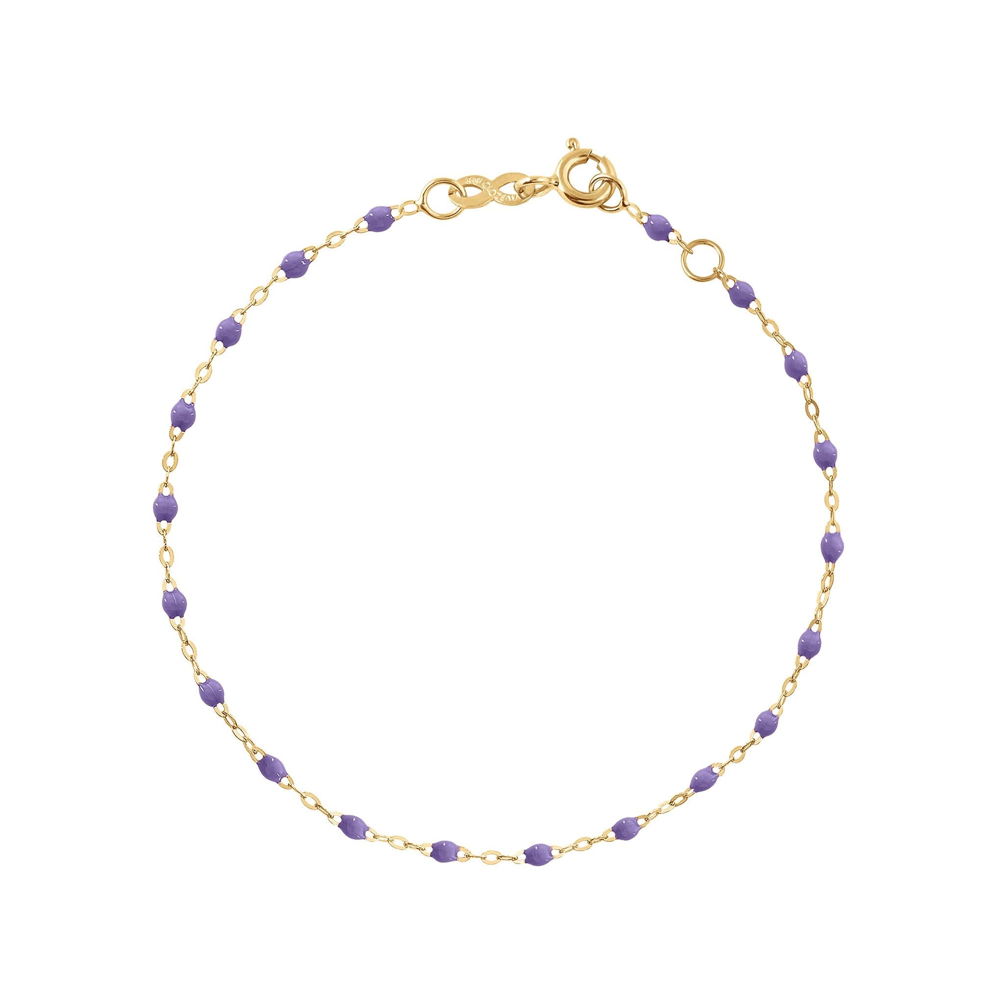 Gigi Clozeau - Bracelet mauve Classique Gigi, or jaune, 19 cm