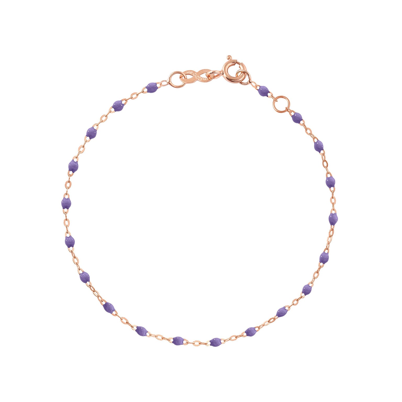 Gigi Clozeau - Bracelet mauve Classique Gigi, or rose, 17 cm