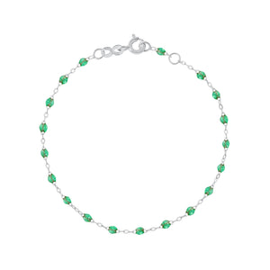 Gigi Clozeau - Bracelet menthe Classique Gigi, or blanc, 17 cm