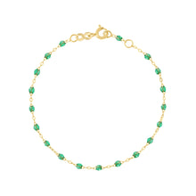 Gigi Clozeau - Bracelet menthe Classique Gigi, or jaune, 17 cm