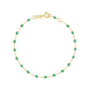 Gigi Clozeau - Bracelet menthe Classique Gigi, or jaune, 18 cm
