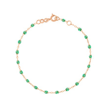 Gigi Clozeau - Bracelet menthe Classique Gigi, or rose, 17 cm