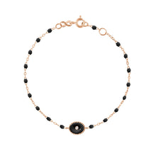 Gigi Clozeau - Bracelet noir Etoile du Nord diamant, or rose, 17 cm