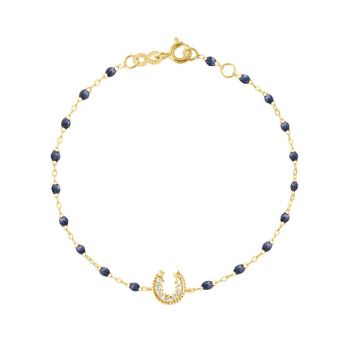 Gigi Clozeau - Bracelet nuit Fer à cheval, diamants, or jaune, 17 cm