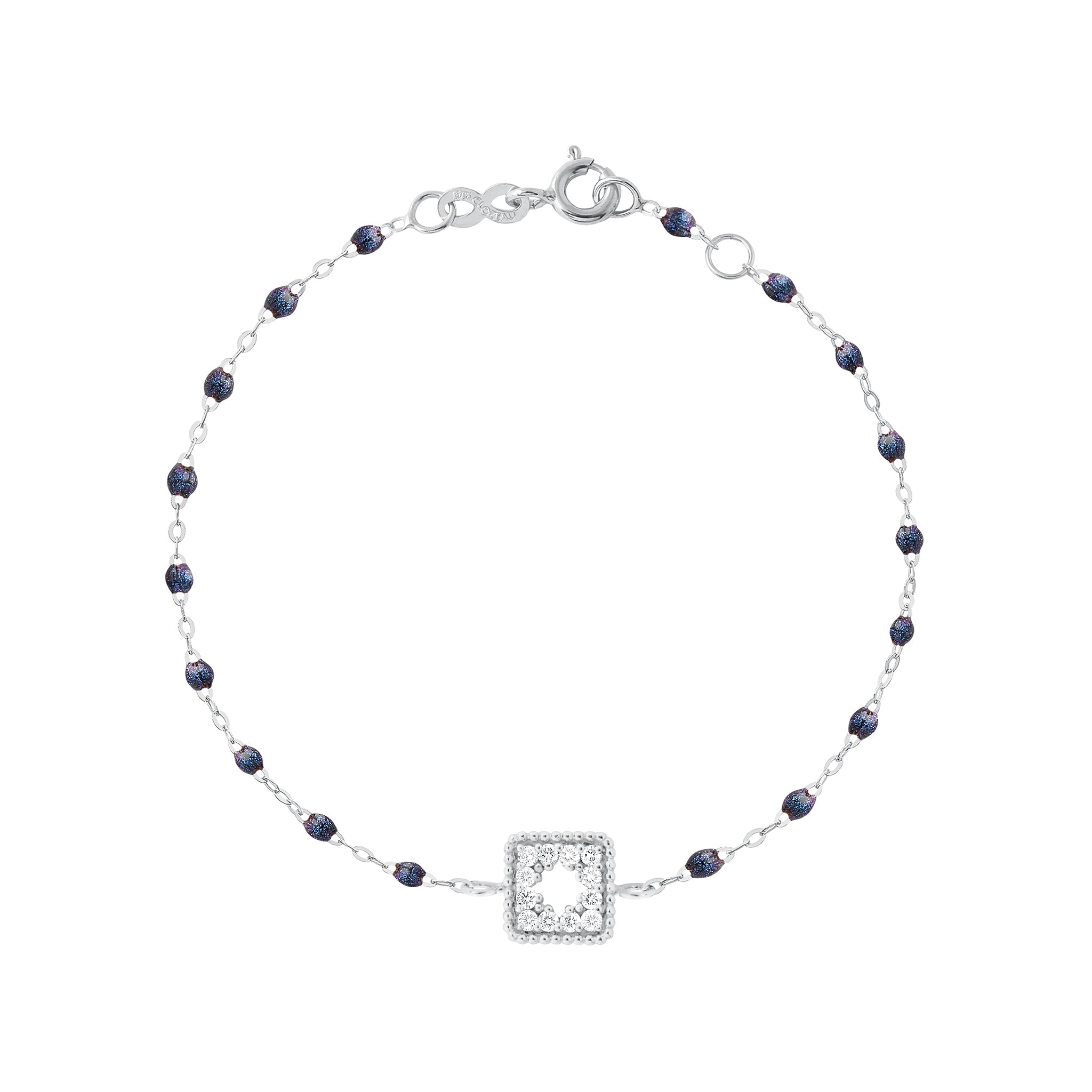 Gigi Clozeau - Bracelet nuit Trésor, diamants, or blanc, 17 cm