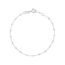 Gigi Clozeau - Bracelet opale Classique Gigi, or blanc, 17 cm