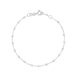 Gigi Clozeau - Bracelet opale Classique Gigi, or blanc, 17 cm