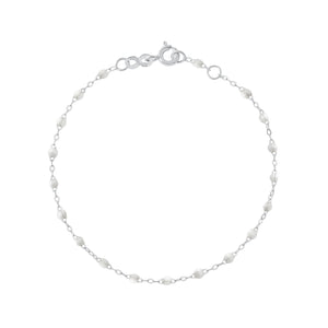 Gigi Clozeau - Bracelet opale Classique Gigi, or blanc, 19 cm