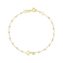 Gigi Clozeau - Bracelet opale Clé diamants, or jaune, 17 cm