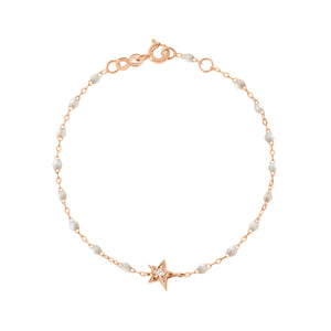 Gigi Clozeau - Bracelet opale Etoile diamant, or rose, 17 cm