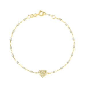 Gigi Clozeau - Bracelet opale In Love, diamants, or jaune, 17 cm