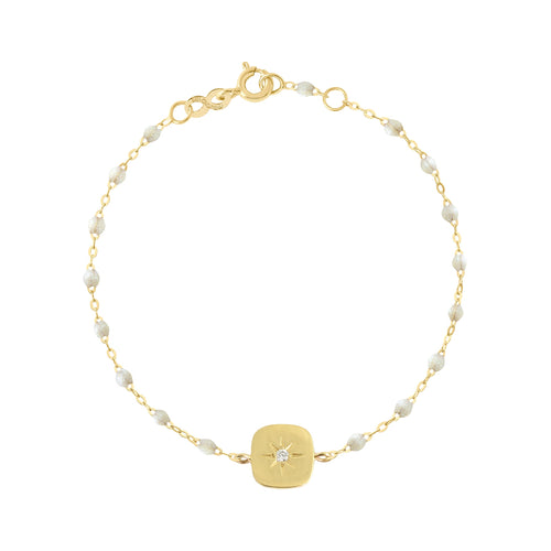 Gigi Clozeau - Bracelet opale Miss Gigi diamant, or jaune, 17 cm