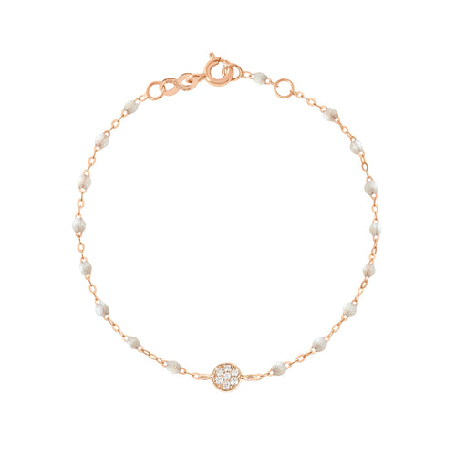 Gigi Clozeau - Bracelet opale Puce diamants, or rose, 17 cm