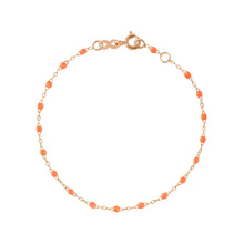 Gigi Clozeau - Bracelet orange fluo Classique Gigi, or rose, 19 cm