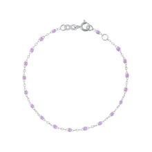Gigi Clozeau - Bracelet parme Classique Gigi, or blanc, 18 cm