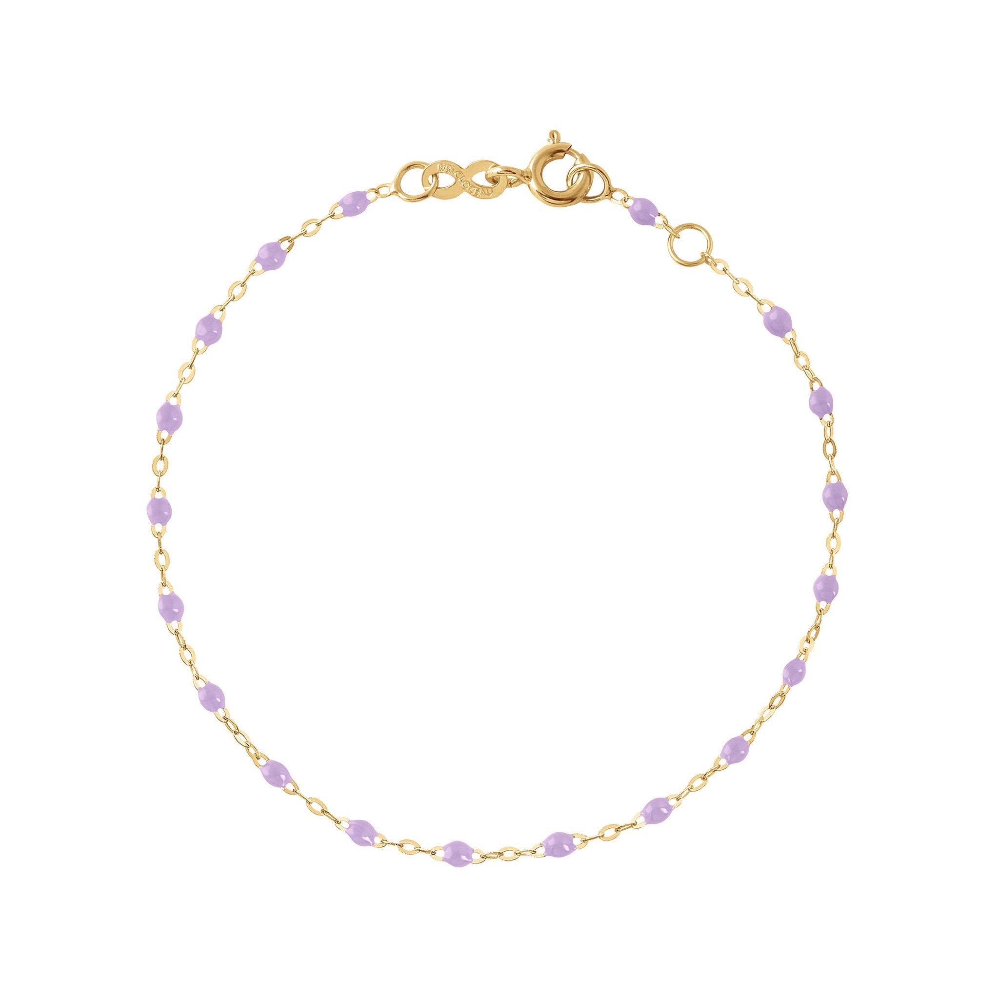 Gigi Clozeau - Bracelet parme Classique Gigi, or jaune, 18 cm