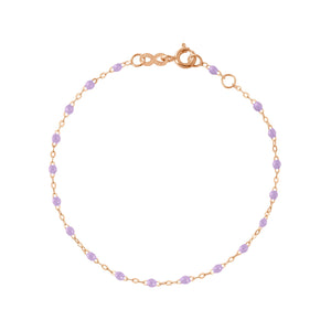 Gigi Clozeau - Bracelet parme Classique Gigi, or rose, 18 cm